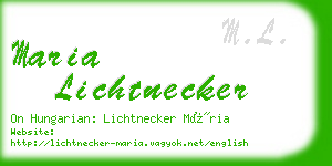 maria lichtnecker business card
